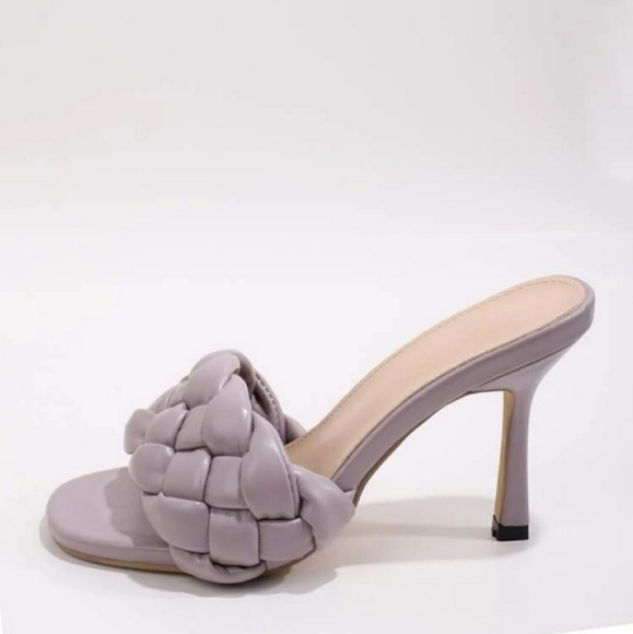 Muted lilac mule heels - Picture 8 of 10